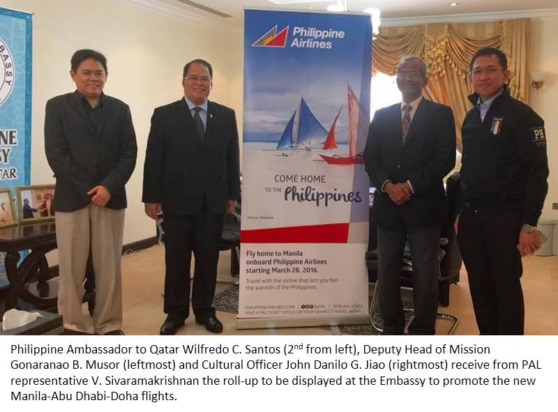 PAL to launch Manila Abu Dhabi Doha Flights