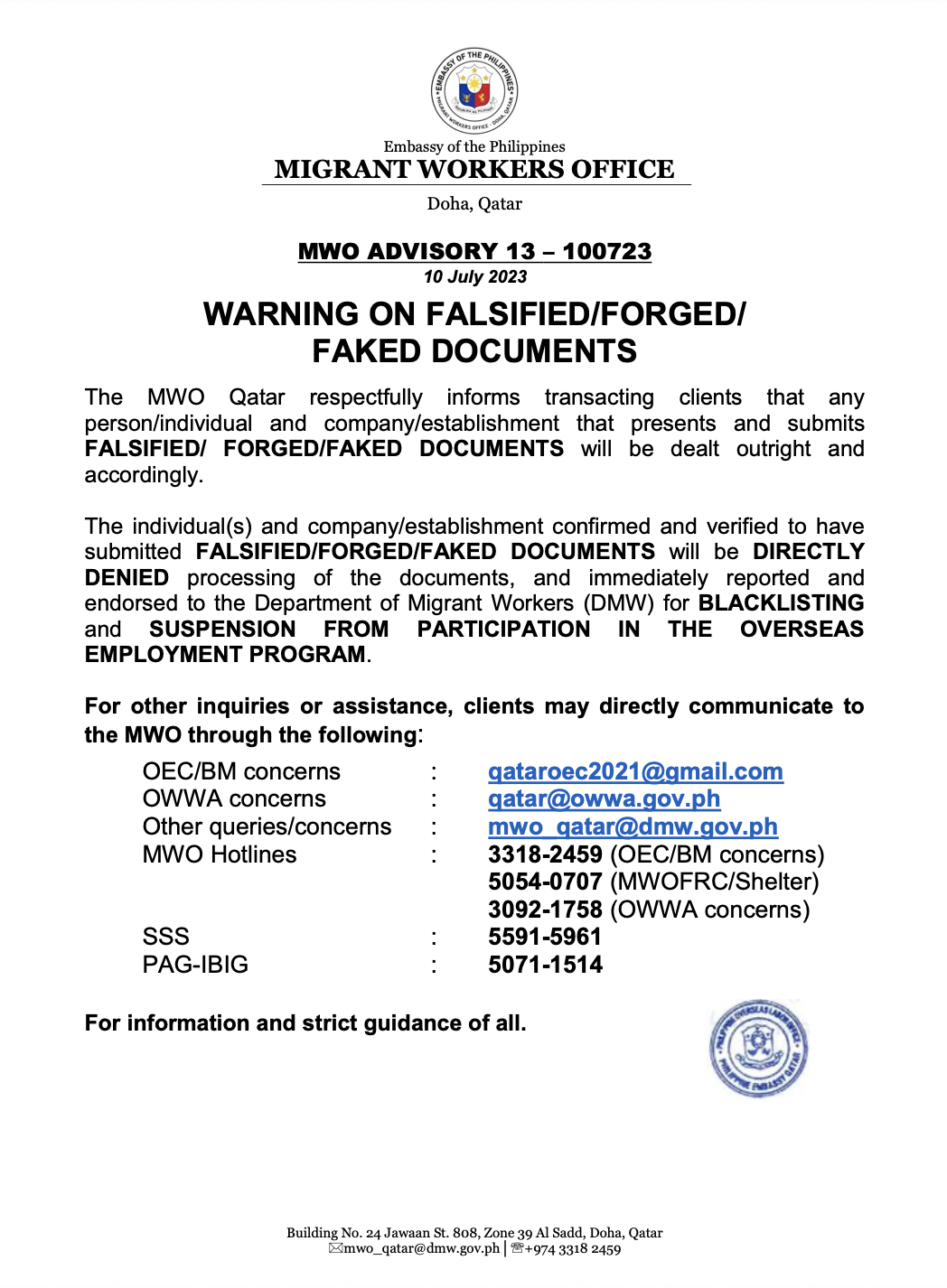 MWO-Qatar Advisory No. 13-100723, 10 July 2023.png